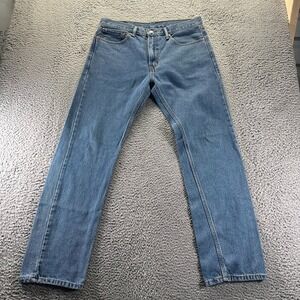 Levi's 505 Jeans Mens 34x32 Blue Cotton Denim Straight Workwear Utility Travel